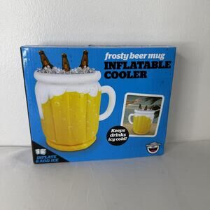 BigMouth Frosty Beer Mug Inflatable Cooler Novelty Party Ice Bucket 18x12 NEW